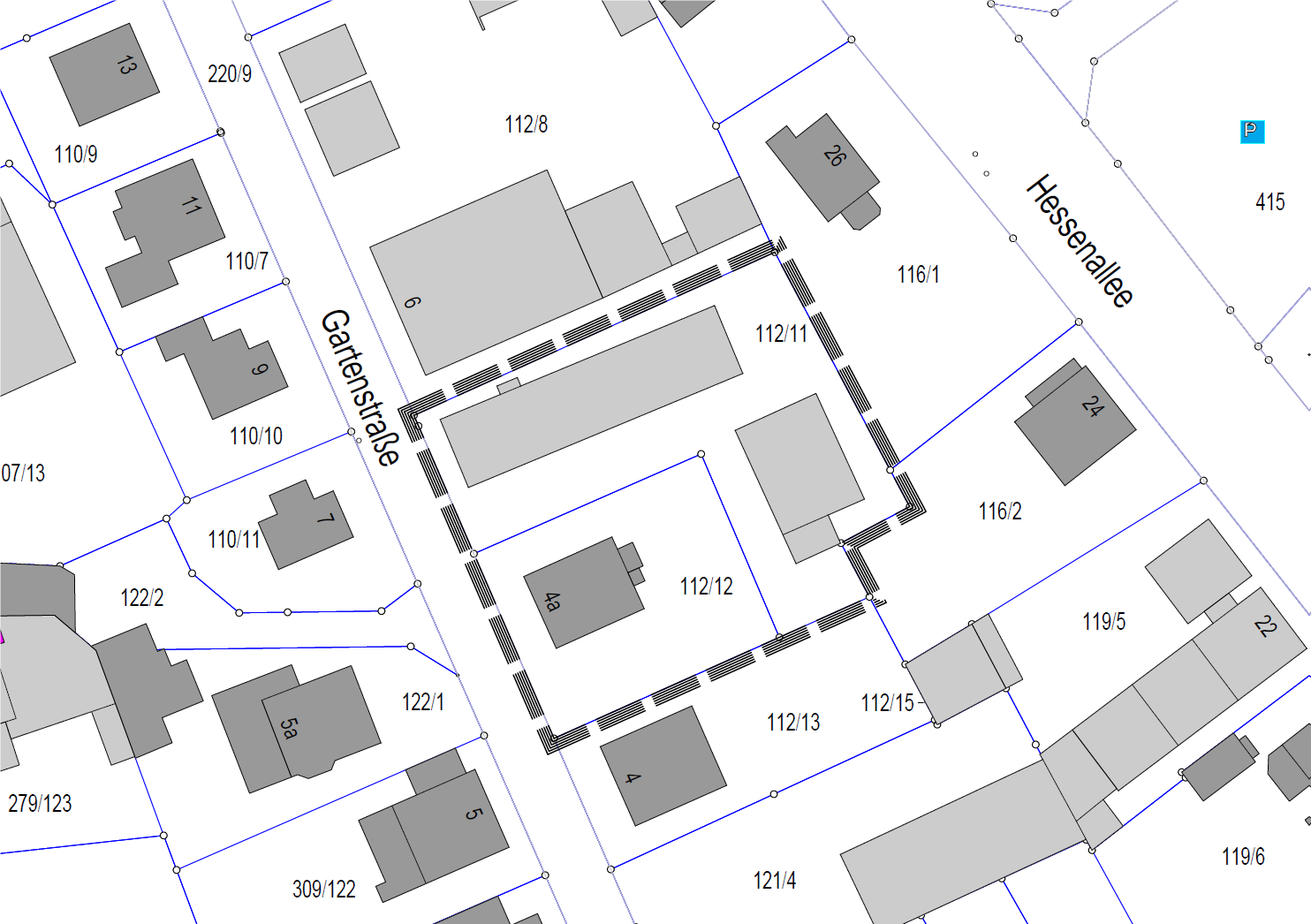 Gartenstraße Plan